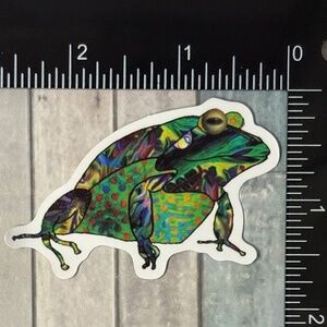 🌀10/$10🌀 Psychedelic Frog Reusable Waterproof Vinyl Sticker Decal